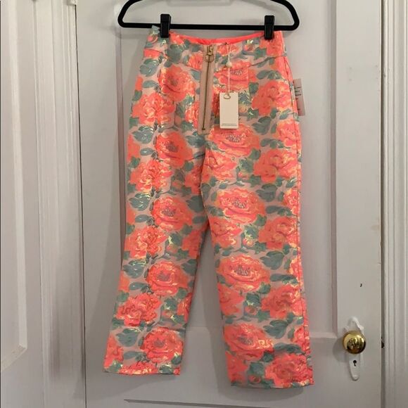 BNWT For Love and Lemons Jackpot Brocade Pant - Picture 2 of 5